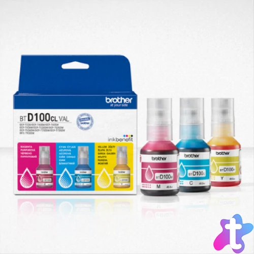 Brother BTD100CLVAL Tintatartály csomag CMY 3*48,8ml