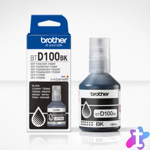 Brother BTD100BK Tintatartály Black 108 ml 7.500 oldal kapacitás