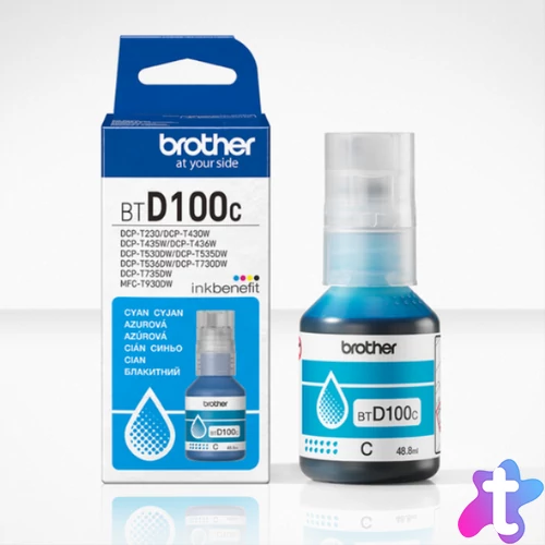 Brother BTD100C Tintatartály Cyan 48,8 ml 5.000 oldal kapacitás