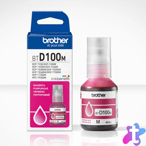Brother BTD100M Tintatartály Magenta 48,8 ml 5.000 oldal kapacitás