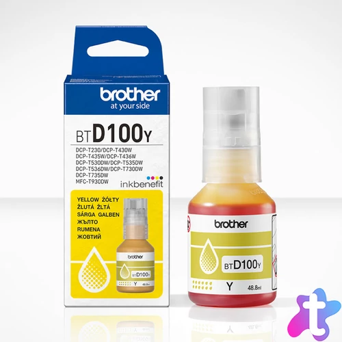 Brother BTD100Y Tintatartály Yellow 48,8 ml 5.000 oldal kapacitás
