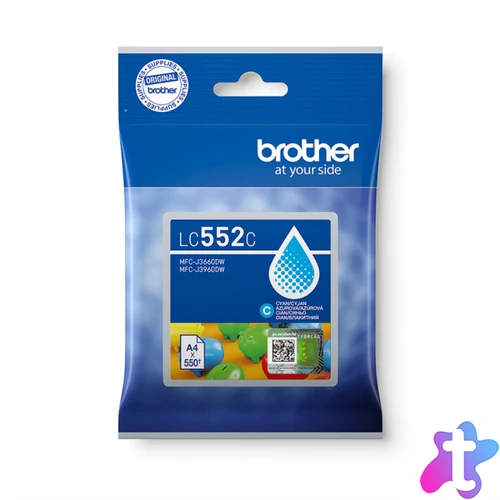 Brother LC552C Tintapatron Cyan 7,2 ml 550 oldal kapacitás