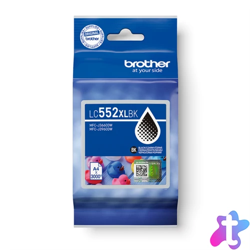 Brother LC552XLBK Tintapatron Black 60 ml 3.000 oldal kapacitás