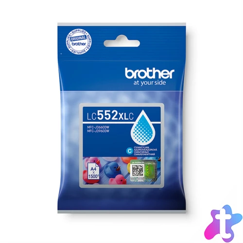 Brother LC552XLC Tintapatron Cyan 16,5 ml 1.500 oldal kapacitás
