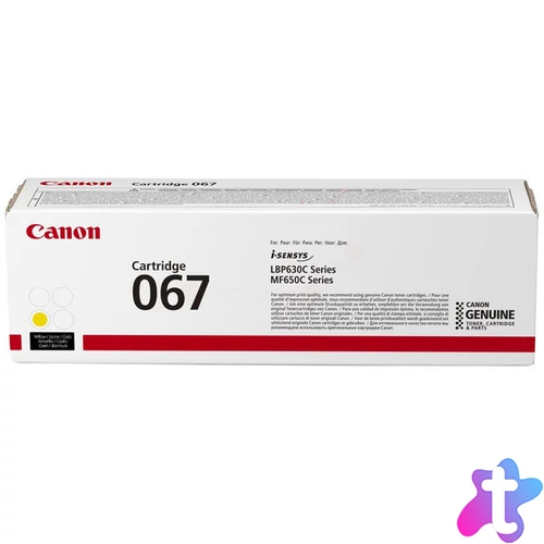 Canon CRG067 Toner Yellow 1.250 oldal kapacitás