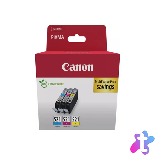 Canon CLI-521 C/M/Y (3x9 ml) Tintapatron Multipack