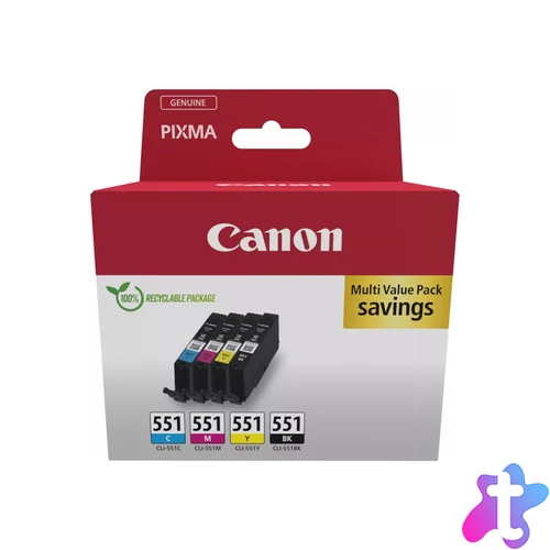 Canon CLI-551 C/M/Y/Bk (4x7 ml) Tintapatron Multipack