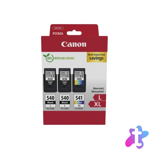 Canon PG-540Lx2 (2x11ml) + CL-541XL (1x15 ml) Multipack 
