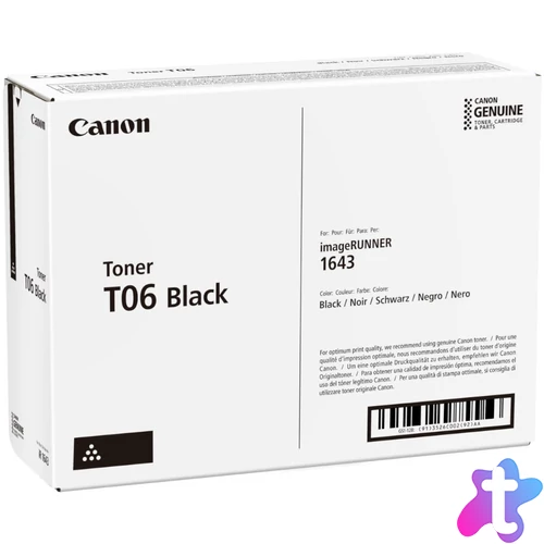 Canon T06 Toner Black 20.500 oldal kapacitás