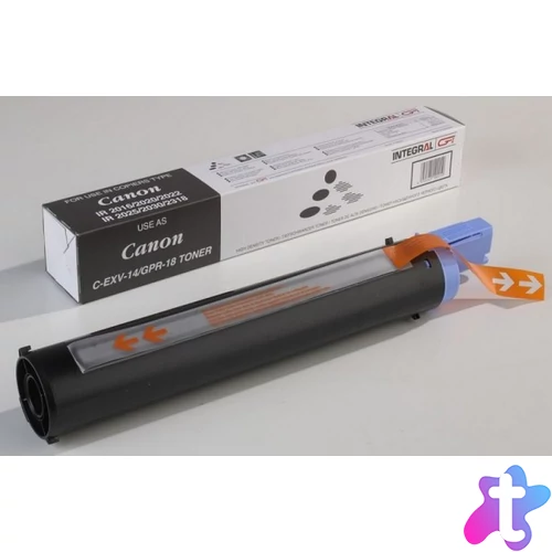 Utángyártott CANON CEXV14 IR2016 Toner Bk. 8300 oldal kapacitás INTEGRAL