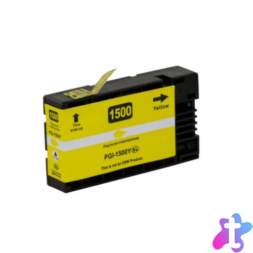 Utángyártott CANON PGI1500XL Tintapatron Yellow WHITE BOX