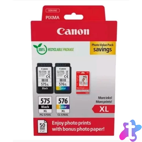 Canon PG575XL+CL576XL+10x15 GP501 fotópapír multipack