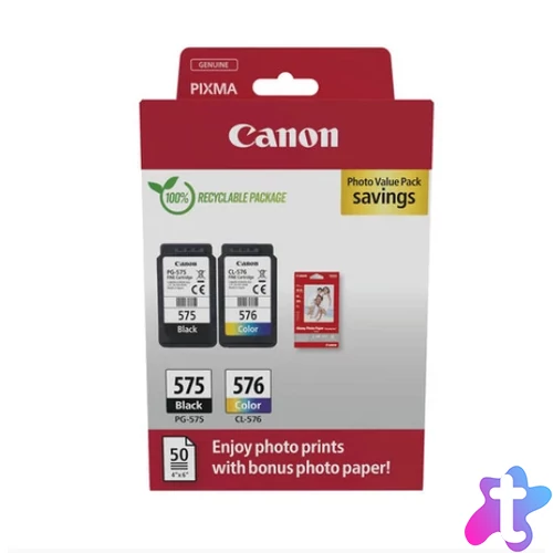 Canon PG575+CL576+10x15 GP501 fotópapír multipack