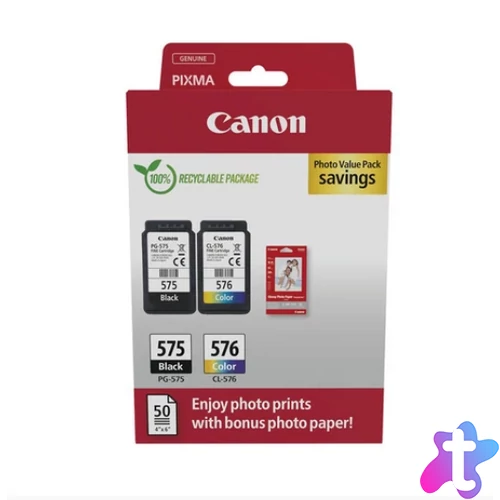 Canon PG575+CL576+10x15 GP501 fotópapír multipack
