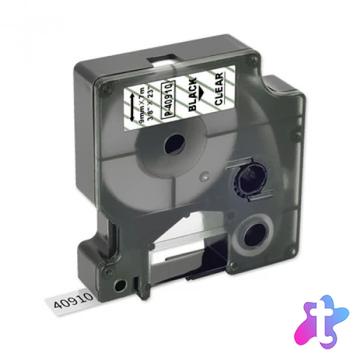 Utángyártott DYMO D1 40910 9mm x 7m átlátszó-fekete #S0720670