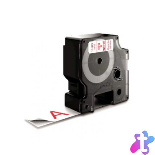 Utángyártott DYMO D1 D53715 24mm x 7m fehér-piros #S0720950