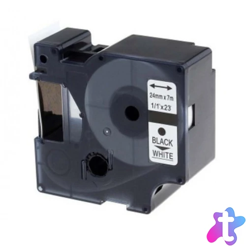 Utángyártott DYMO D1 D53713 24mm x 7m fehér-fekete #S0720930