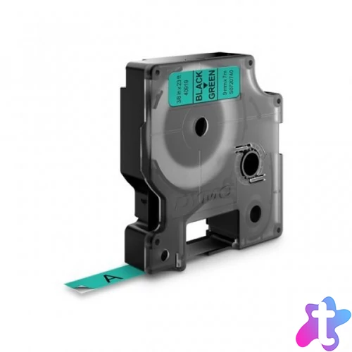 Utángyártott  DYMO D1 40919 9mm x 7m zöld-fekete #S0720740