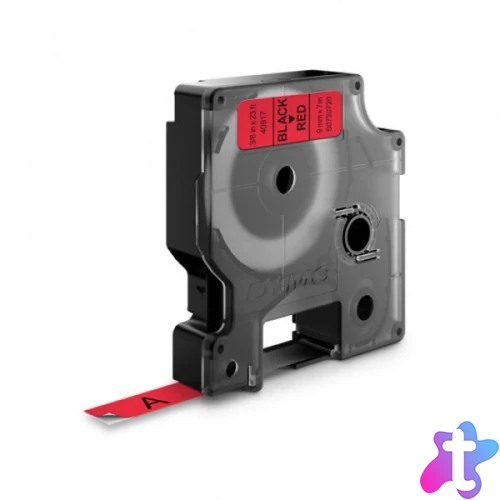Utángyártott DYMO D1 40917 9mm x 7m piros-fekete #S0720720 /FU/