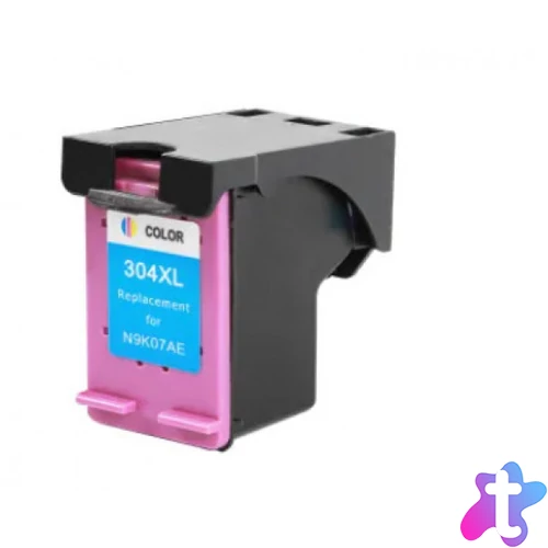 Utángyártott HP N9K07AE Tintapatron Color No.304XL show ink level WHITE BOX