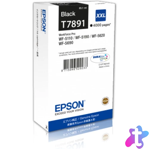 Epson T7891 Tintapatron Black 4.000 oldal kapacitás