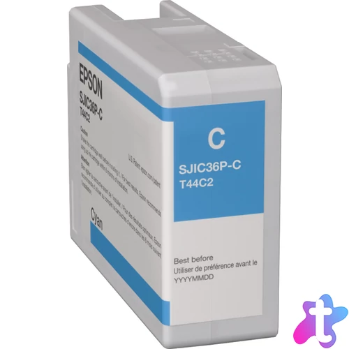 Epson SJIC36P(C) C6500/C6000 Tintapatron Cyan 80ml