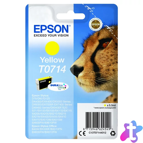 Epson T0714 Tintapatron Yellow 5,5ml