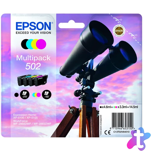 Epson T02V6 Tintapatron Multipack 14,5ml No.502