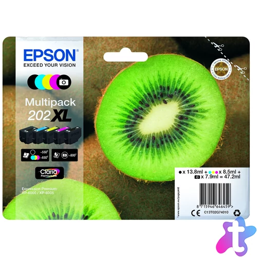 Epson T02G7 Tintapatron Multipack 47,2ml No.202XL