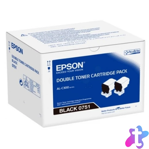 Epson C300 Toner Dupla Bk 2 x 7300 oldal kapacitás