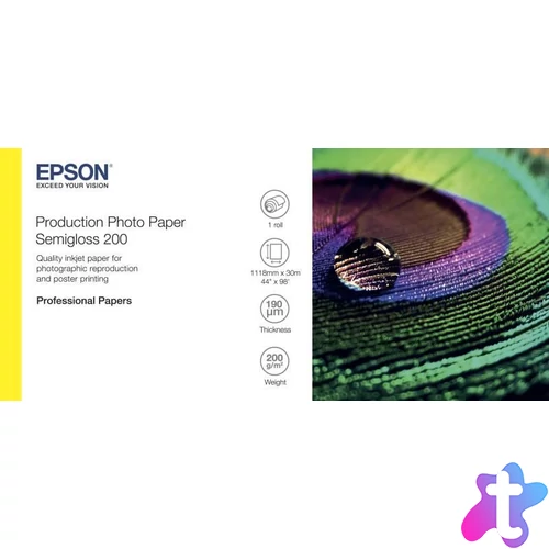 Epson félfényes fotópapír 44"x30m 200g