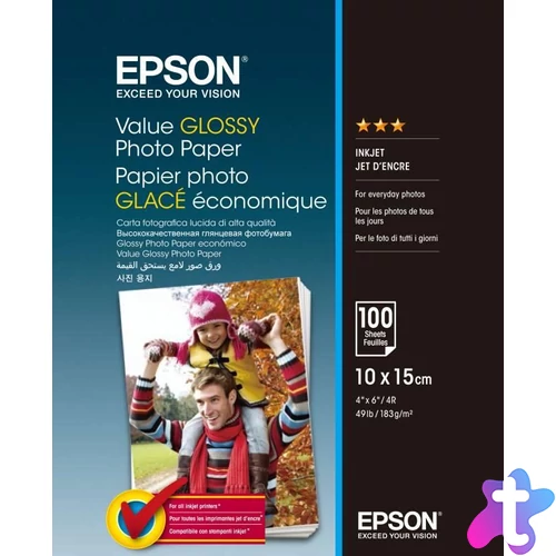 Epson fényes fotópapír (10x15, 100 lap, 183g)