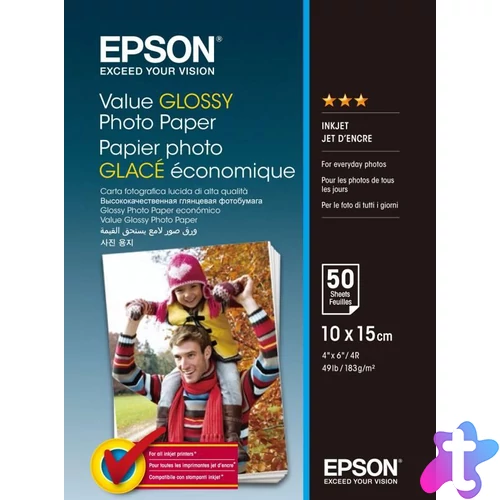 Epson fényes fotópapír (10x15, 50 lap, 183g)