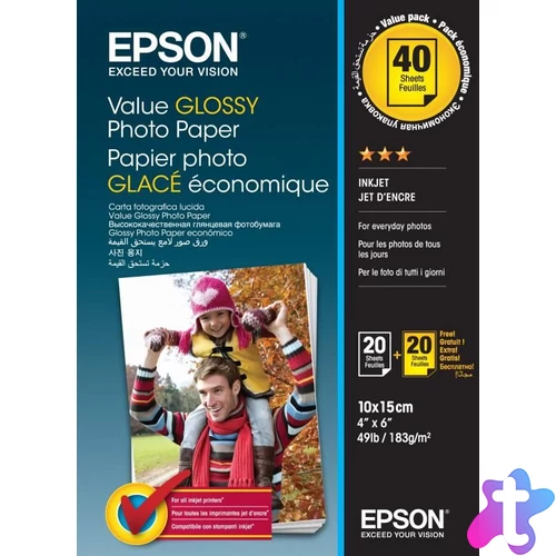 Epson fényes fotópapír (10x15, 20 lap, 183g)