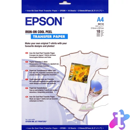 Epson vasalható fotópapír (A4, 10 lap, 124g)