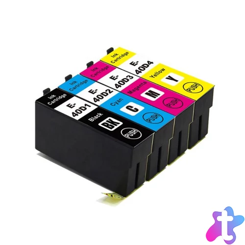 Utángyártott EPSON T40D2 Patron Cyan ECOPIXEL
