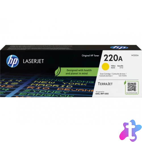 HP W2202A Toner Yellow 1.800 oldal kapacitás No.220A