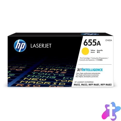 HP CF452A Toner Yellow 10.500 oldal kapacitás No.655A