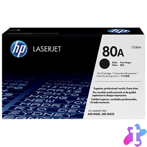 HP CF280A Toner Black 2.560 oldal kapacitás No.80A