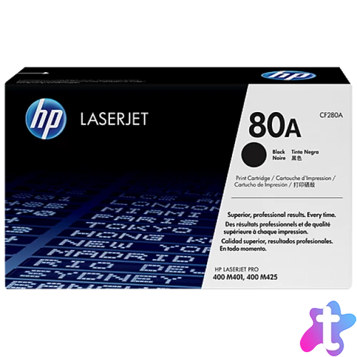 HP CF280A Toner Black 2.560 oldal kapacitás No.80A