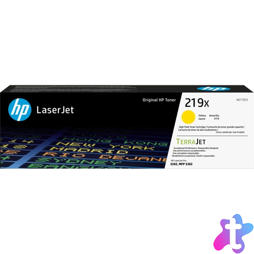 HP W2192X Toner Yellow 2.500 oldal kapacitás No.219X