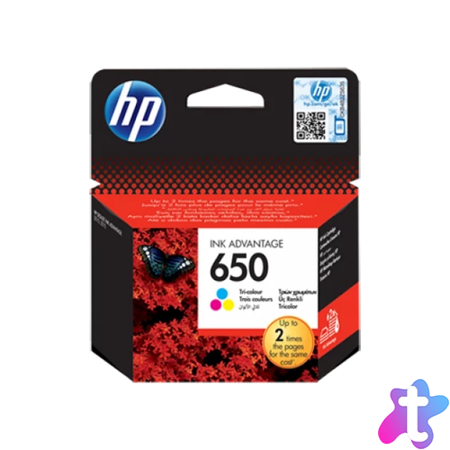 HP CZ102AE Tintapatron Color 200 oldal kapacitás No.650
