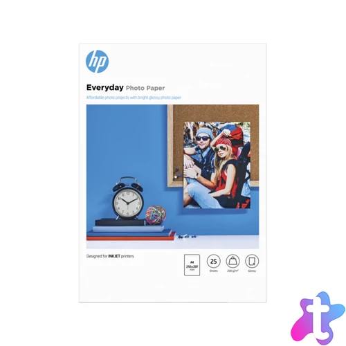 HP A/4 fényes Fotópapír 25lap 200g (Eredeti)