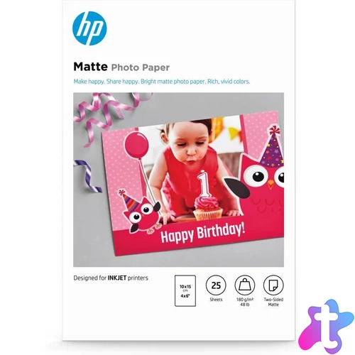 HP matt fotópapír - 25 lap 180g (Eredeti)