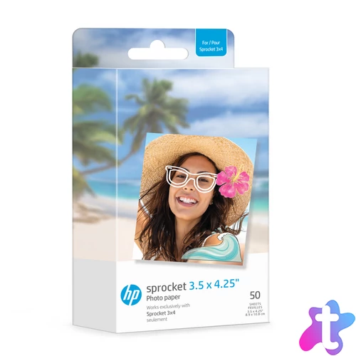 HP Sprocket 3,5x4,25 hüvelykes Zink fotópapír 50 lap
