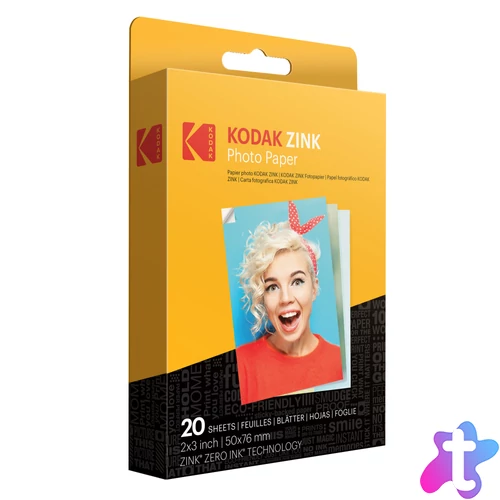 Kodak 2x3 hüvelykes Zink fotópapír 20 lap