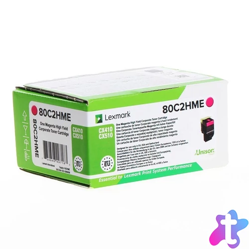 Lexmark CX410/510 High Corporate Toner Magenta 3K (Eredeti) 80C2HME