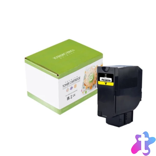 Utángyártott LEXMARK CS725/CX725 toner yellow 12 000 oldal kapacitás SCC /74C2HY0/