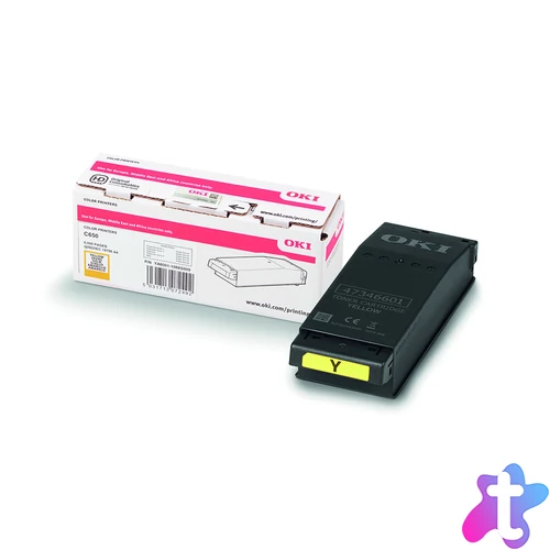 Oki C650/C651 Toner Sárga 6000 oldalra