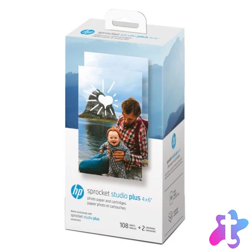 HP Sprocket Studio Plus fotópapír és tintapatron